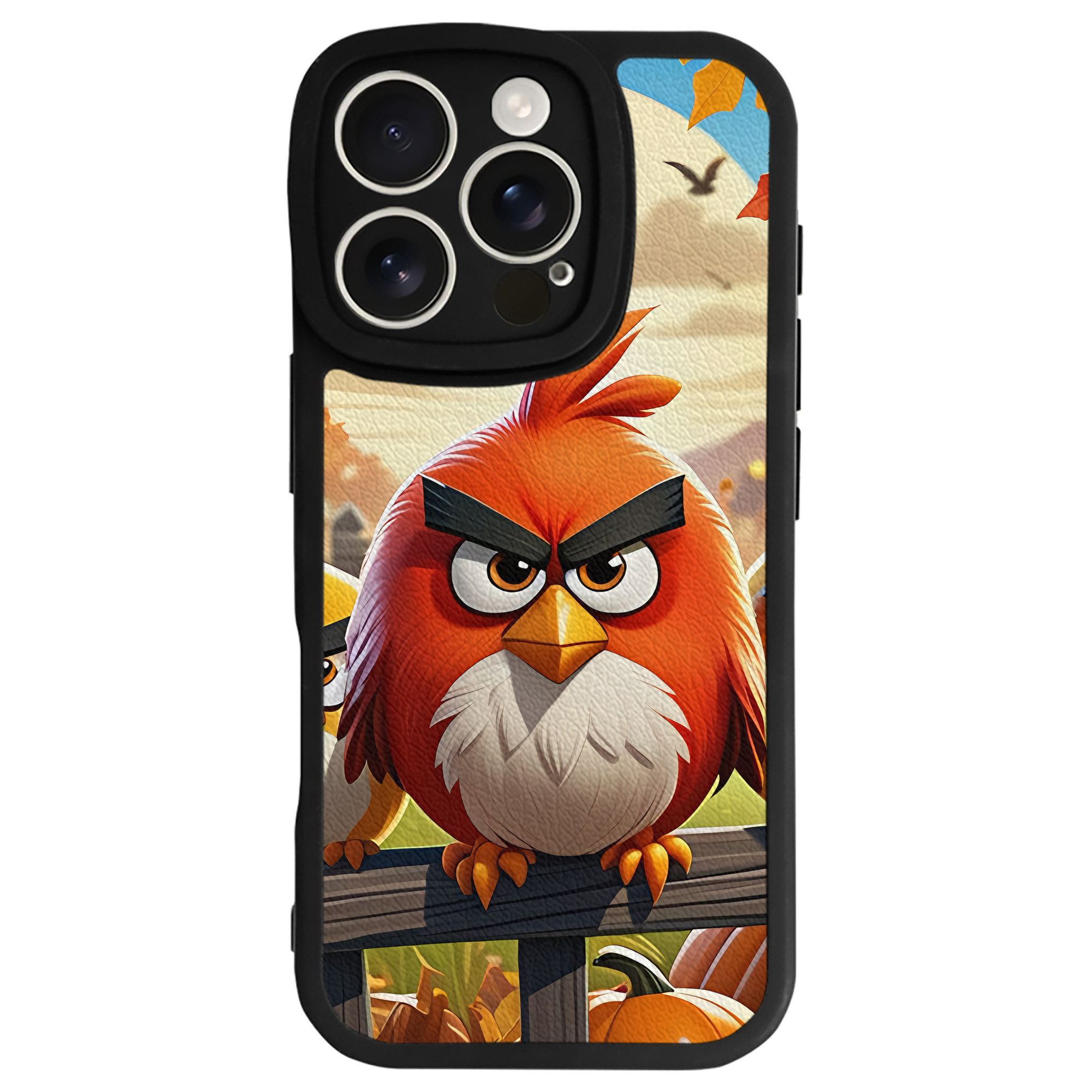 （画像用） Angry Birds アングリーバード 【iPhone 16シリーズ対応】シリコンスマホケース（レザー調） 材質：シリコン